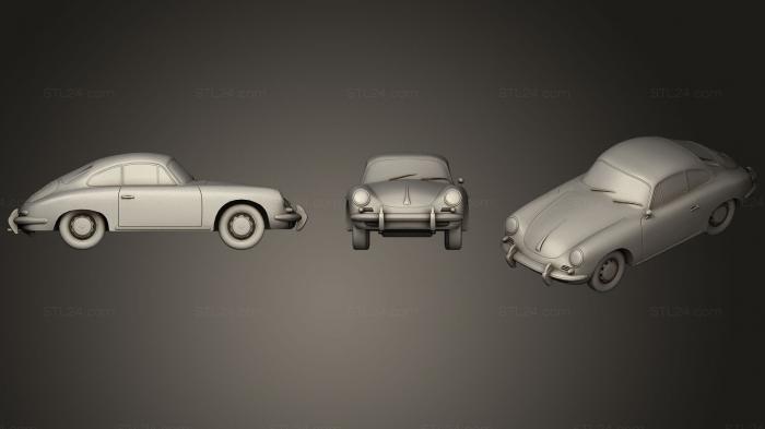 Автомобили и транспорт (Porsche 356 C 1966, CARS_0267) 3D модель для ЧПУ станка